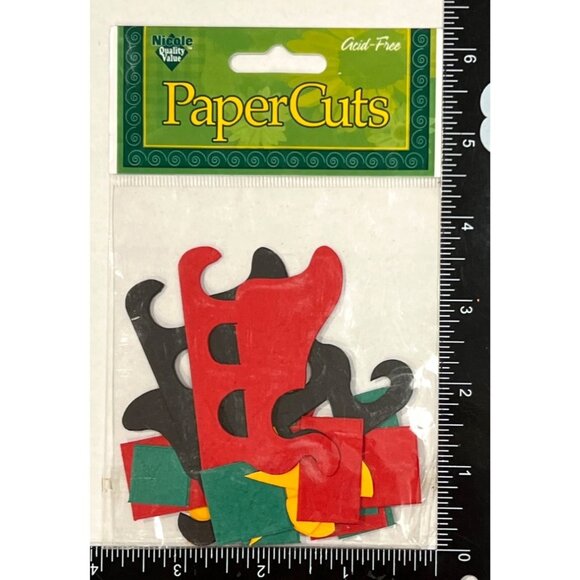 Christmas Paper Cuts 32 Pcs Sleigh & Deer Assortment by NICOLE PPR7007 - Picture 1 of 2